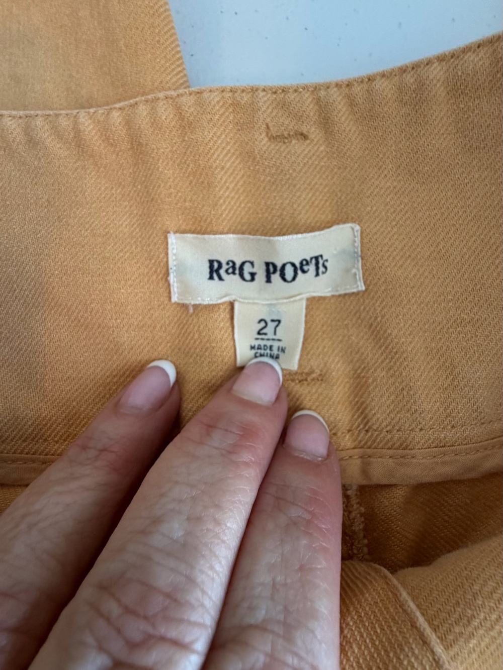 Rag Poets High-Waist Wide Leg Capris Tan Size 27 - Picture 4 of 8